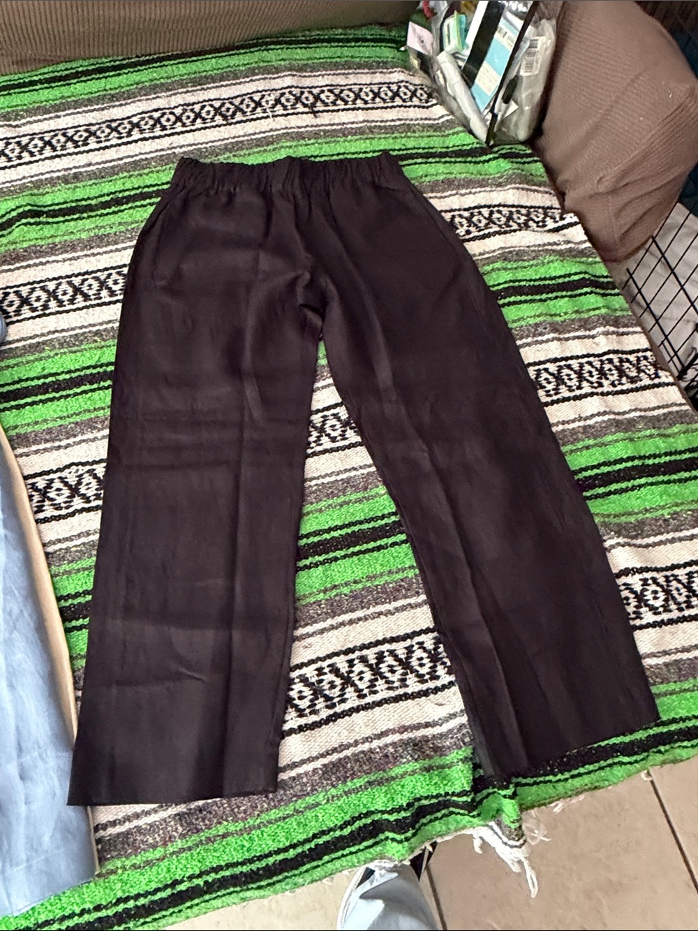 American Giant Black Wide-Leg Pull-On Pants